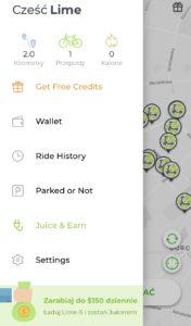 W aplikacji mamy między innymi historię przejazdów i opcję zarabiania na ładowaniu pojazdów