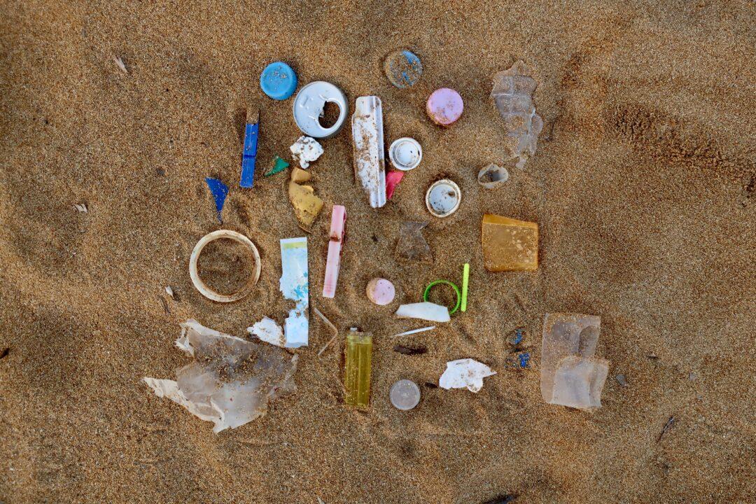 Śmieci znalezione na plaży